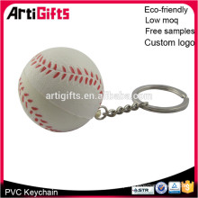 China fábrica fornecimento pvc melhores vendas mini-baseball keychain